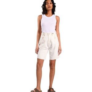 Ziggy Denim Hi & Loose Long Shorts- Coconut